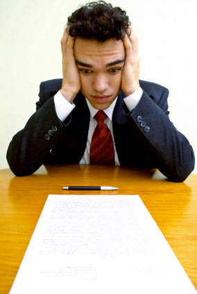 Stressed out man